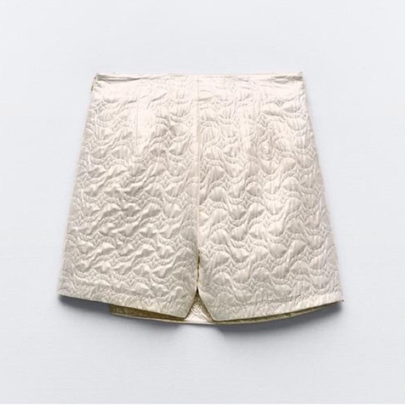 ZARA KNOTTED QUILTED SKORT - Picture 11 of 15